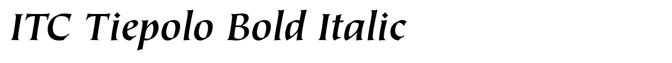 ITC Tiepolo Bold Italic image